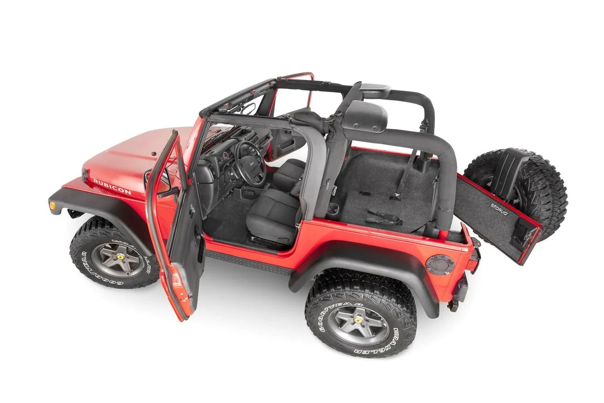 BedRug by RealTruck Front 3Pc Floorr Kit (w/o Center Console)-Heat Shields Compatible with select: 1997-2005 Jeep Wrangler / , 2006 Jeep Wrangler /