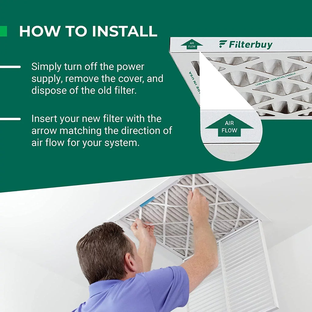 Filterbuy 22x22x1  11 Pleated   Furnace Air Filters (2-Pack)