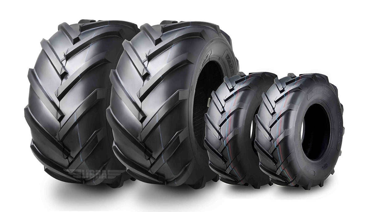 WANDA 4PC 15X6-6 & 20X10-8 Lawn Mower Tractor Tires Super Lug -13078/13071