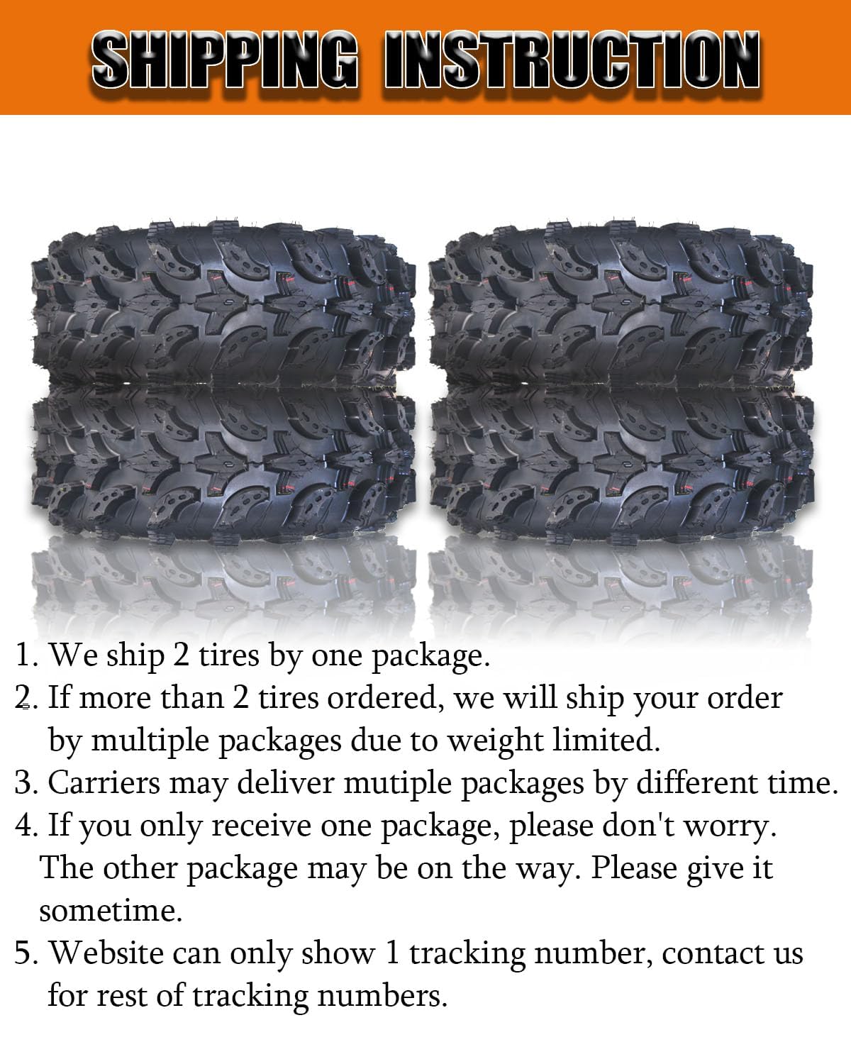 Set of 2-18x9.50-8, 4PR All-Terrain ATV/UTV Tires Tubeless