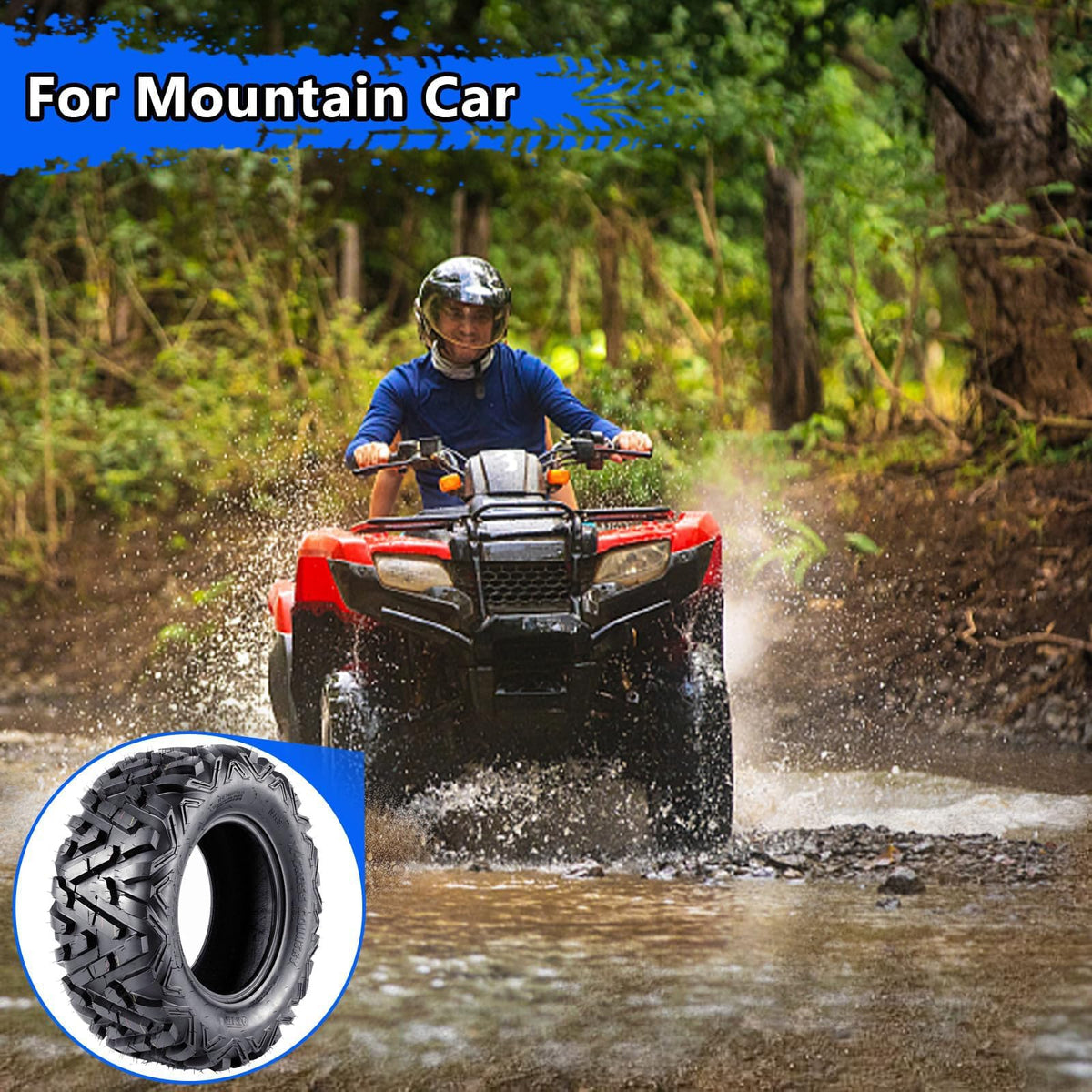 Set of 2-18x9.50-8, 4PR All-Terrain ATV/UTV Tires Tubeless