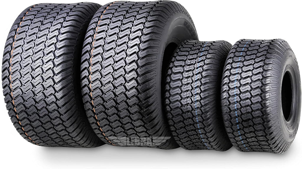 WANDA Set 4 15X6-6 & 20X8-8 Lawn Mower Tractor Turf Tires 4PR-13016/13035