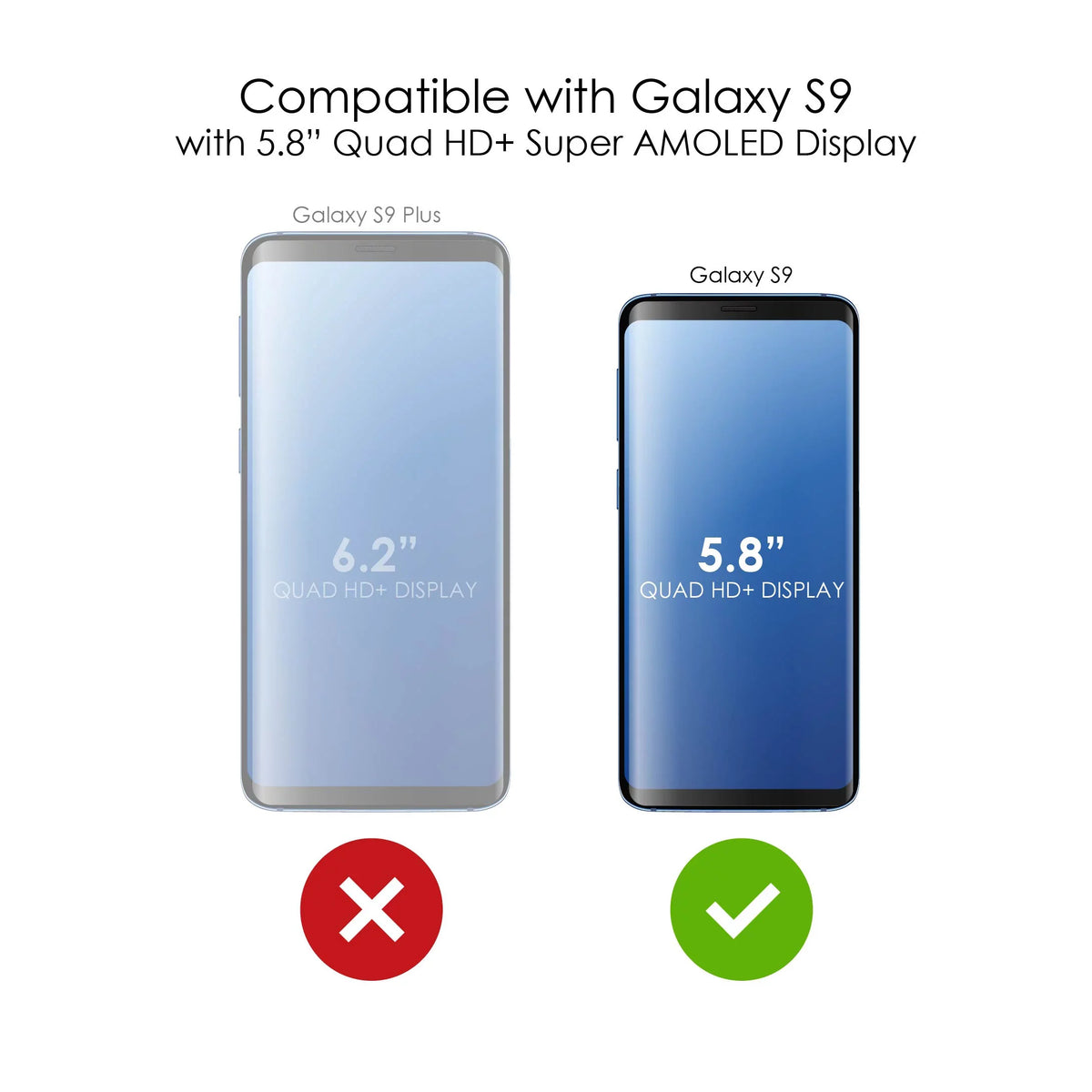 DistinctInk Clear Shockproof Hybrid Case for Samsung Galaxy  (5.8" Screen) -  Bumper, Acrylic Back, Tempered Glass Screen Protector - Your Faith Can Move Mountains